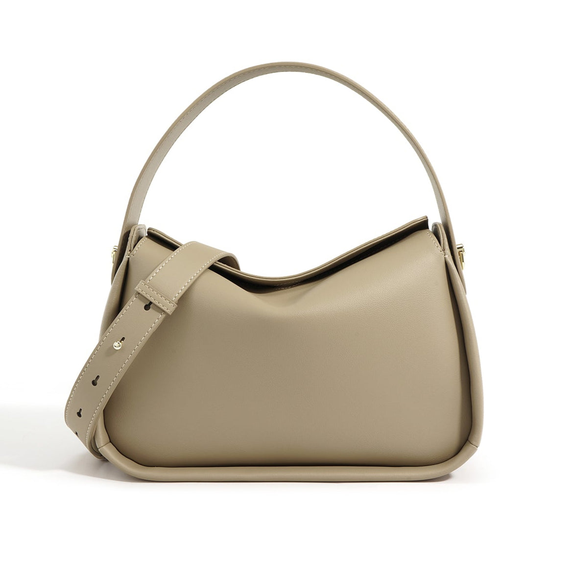 Bolsa de piel con diseño minimalista