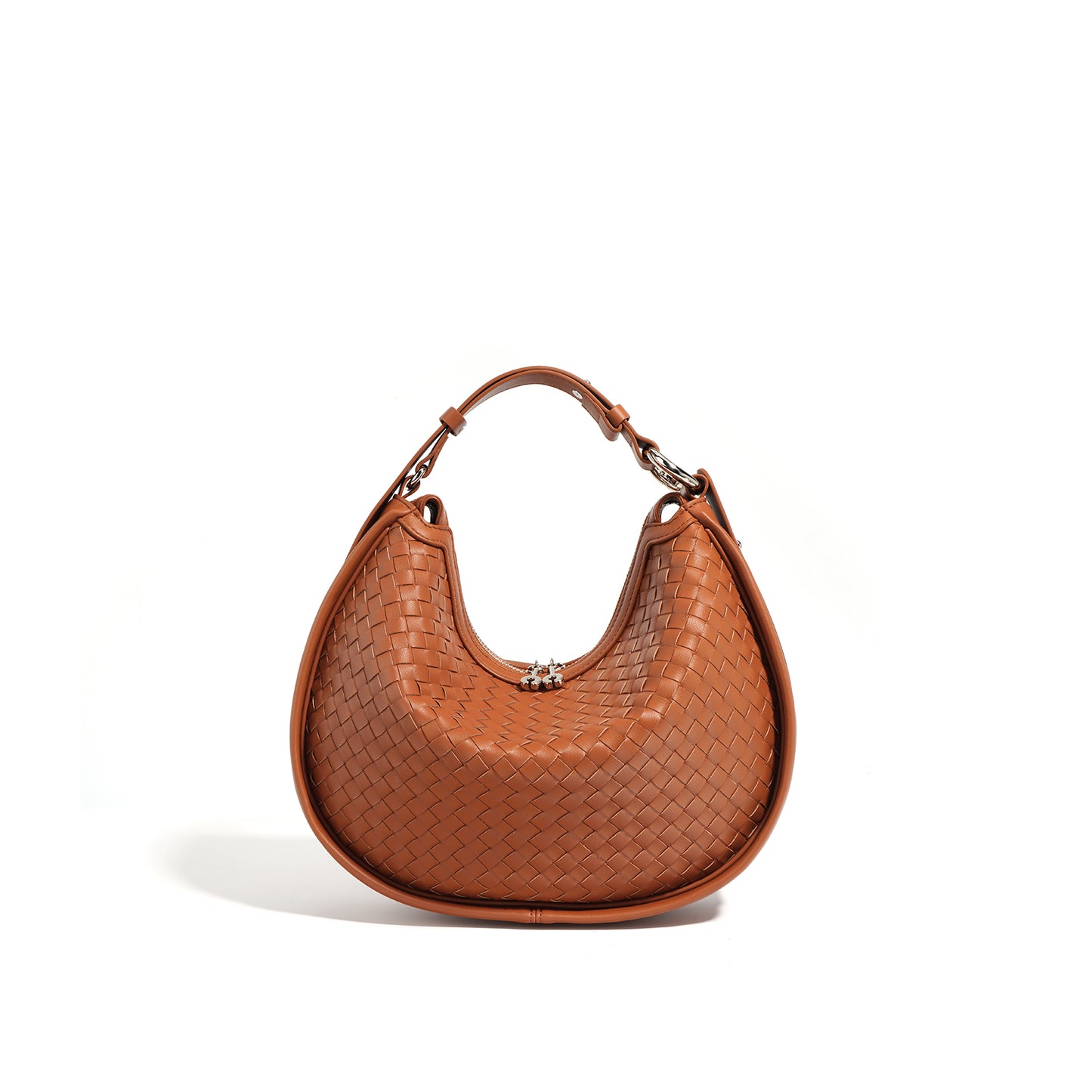 Bolsa de piel trenzada con asa ajustable