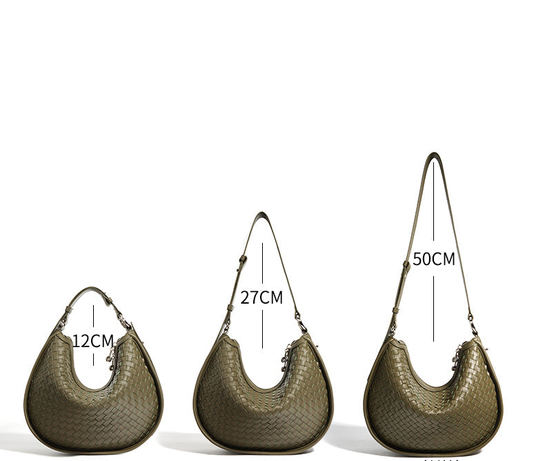 Bolsa de piel trenzada con asa ajustable