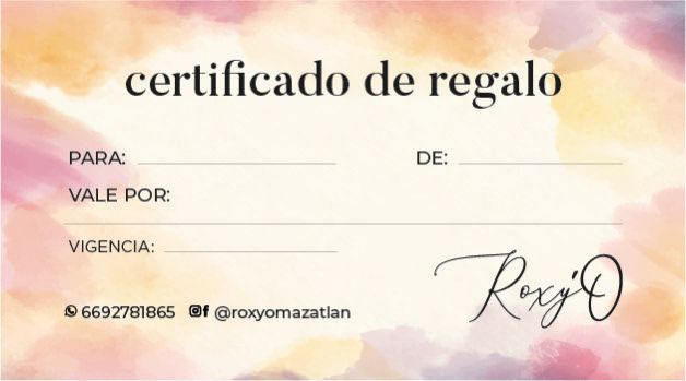 Tarjeta de regalo Roxy´O