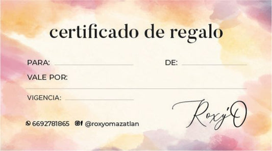 Tarjeta de regalo Roxy´O